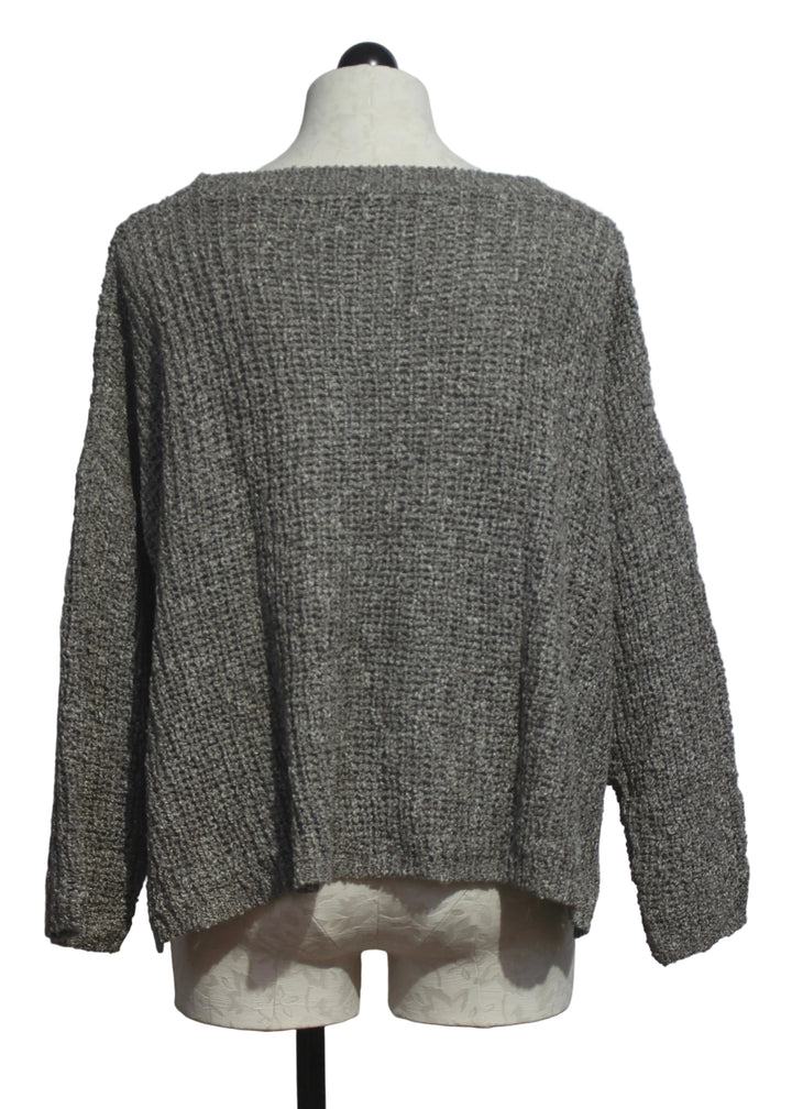 back view of The Roxy Pullover by Island Tribe Knits in Pebble
