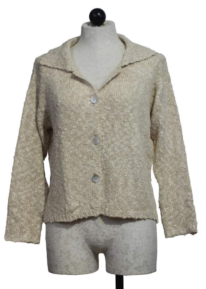 The River Cardigan by Island Tribe Knits in Cream