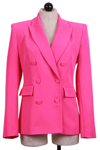 Magenta colored Arielle Crepe Blazer by Generation Love