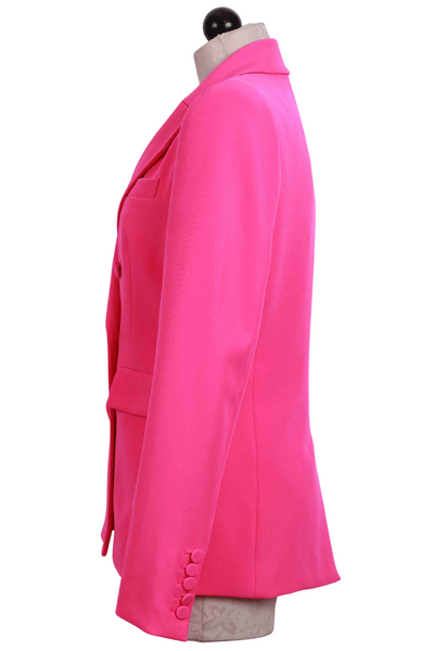 side view of Magenta colored Arielle Crepe Blazer by Generation Love
