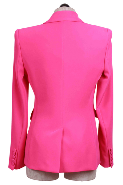 back view of Magenta colored Arielle Crepe Blazer by Generation Love
