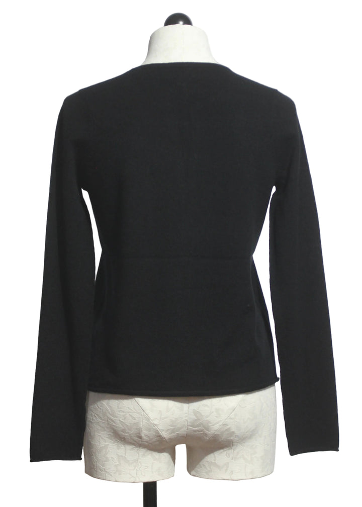 back view of The Pure Pocket Sweater by Lisa Todd in Onyx