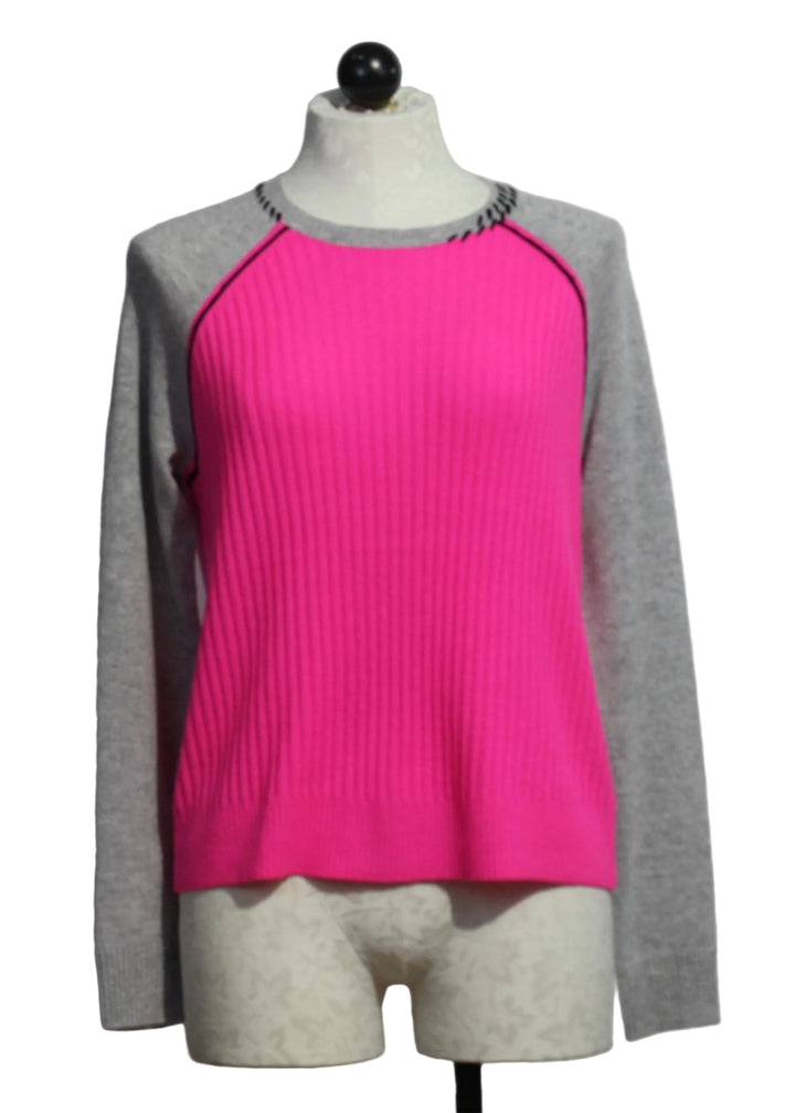 Block Out Sweater in Pink Flash by Lisa Todd