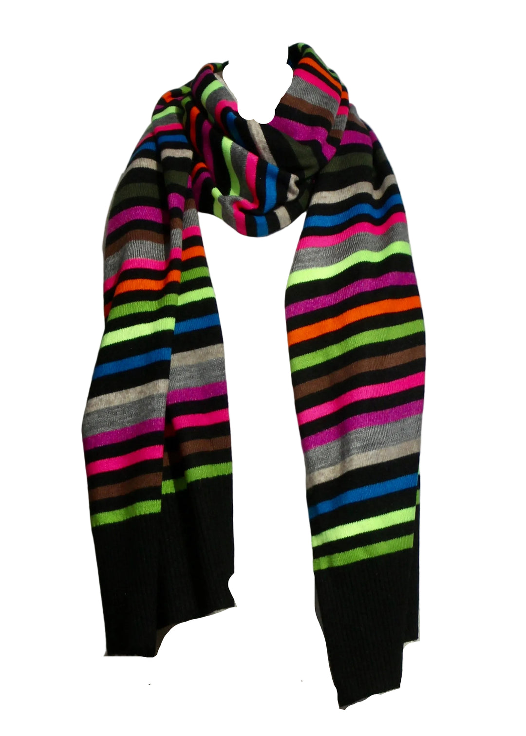 The Black Multi Hype the Stripe Scarf by Lisa Todd