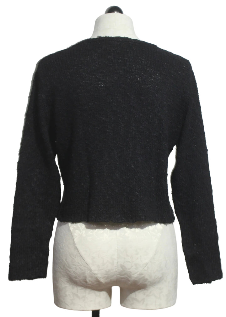 back view of The La Petite Cardi by Island Tribe Knits in Black