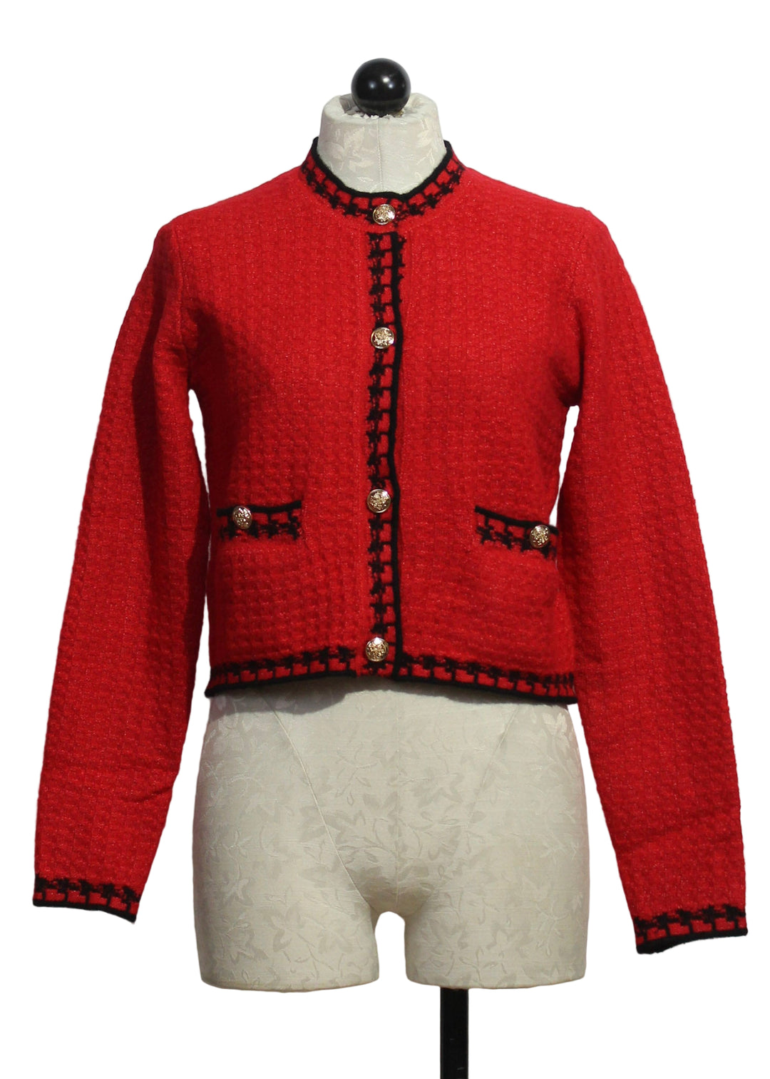 Preppy Crimson Benedict Cardigan by John and Jenn