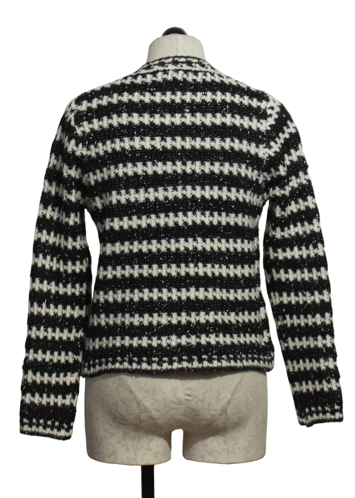 Caviar Quartz Henri Striped Cardigan by John and Jenn