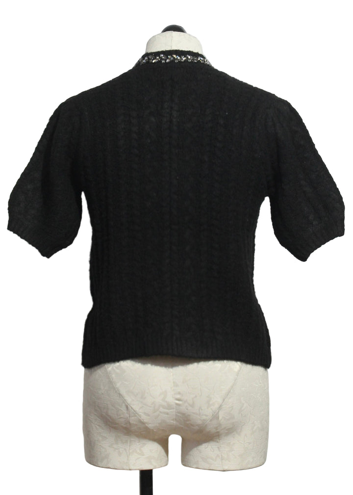 Back view of Glitzy Night Short Sleeve Maxwell Cardigan by John and Jenn