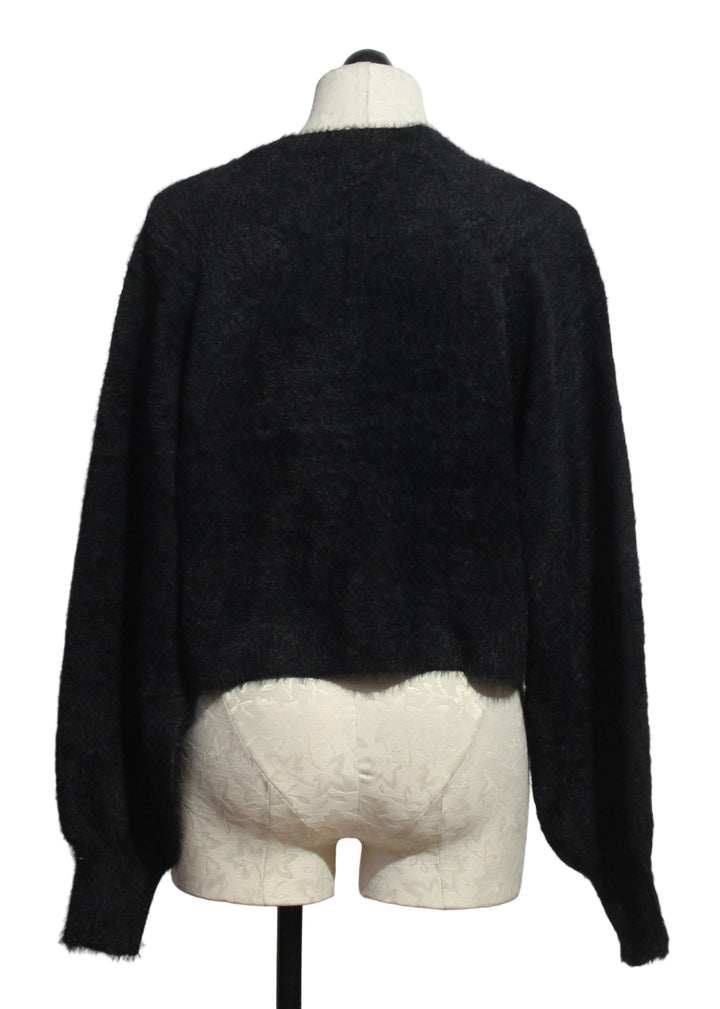 back view of Galaxy Black Emmer Cardigan by John and Jenn