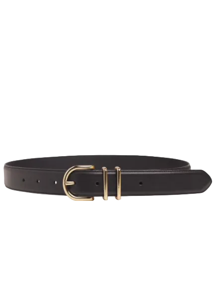 Brown/Polished Gold Fancy Juni Belt by Favorite Daughter