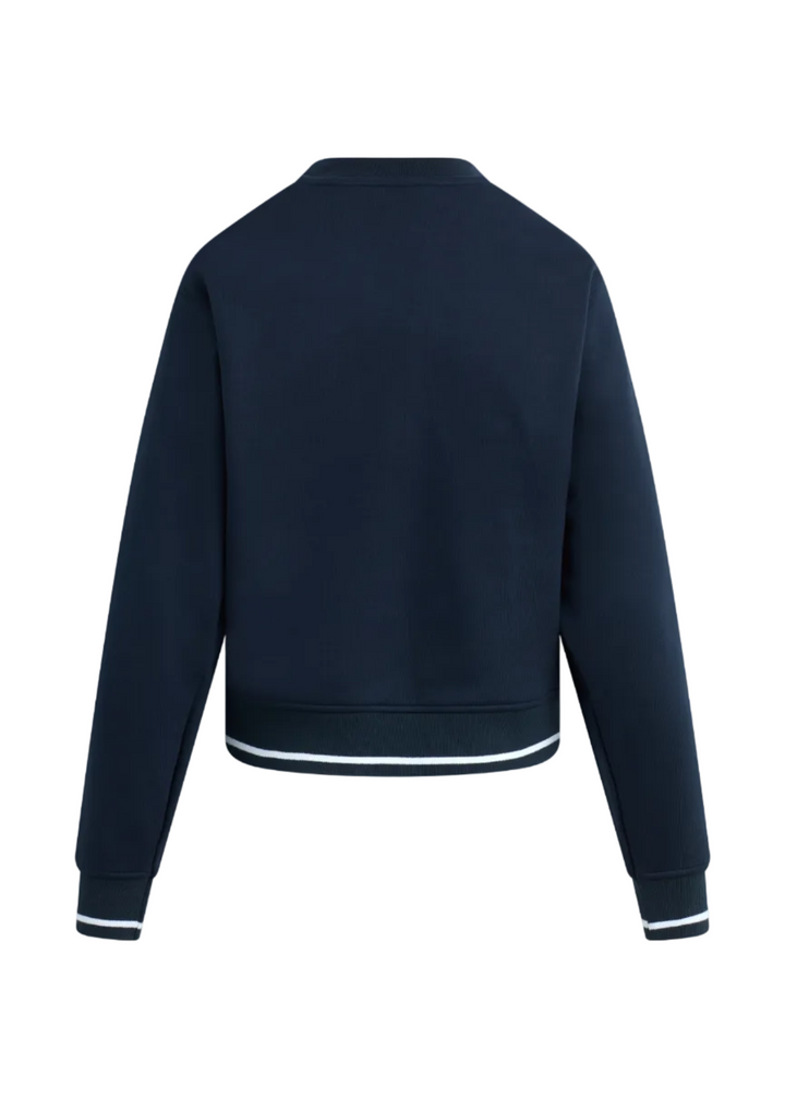 back view of The Collegiate Sport Classic Sweatshirt by Favorite Daughter in Navy/White