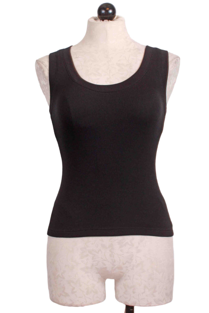 Black The Ribbed Tank by Favorite Daughter