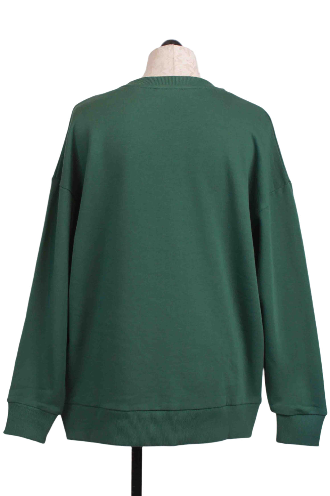 back view of Evergreen Collegiate Sweatshirt by Favorite Daughter