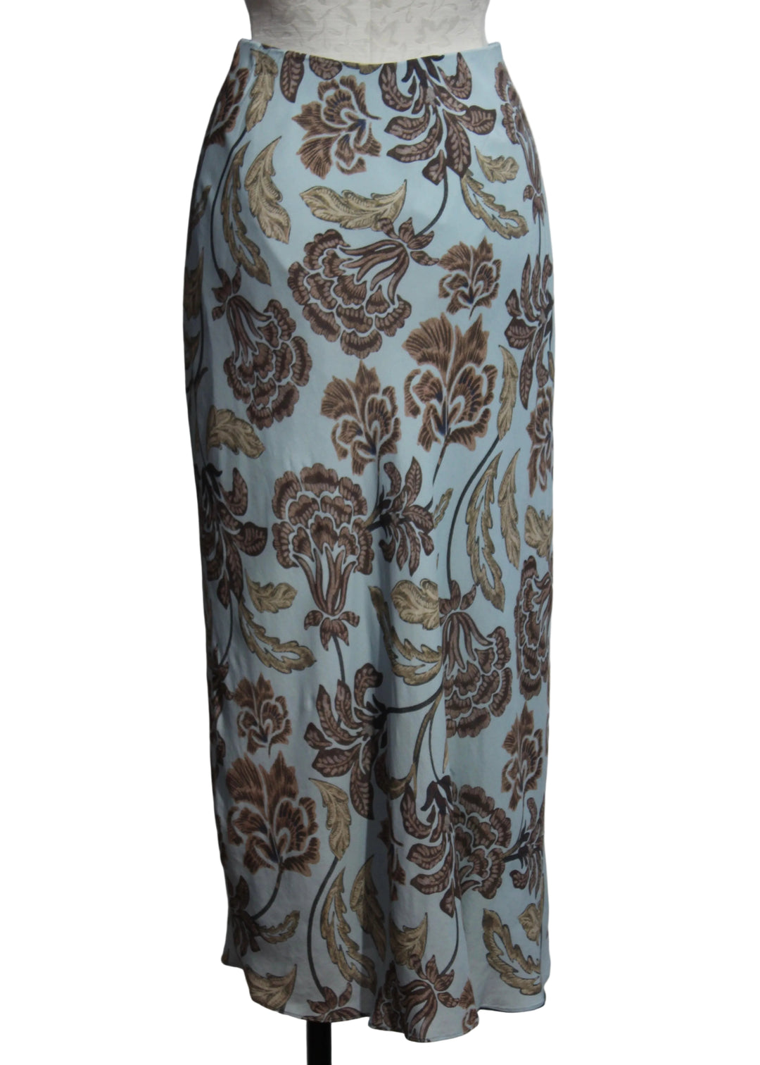 back view of The Jojo Skirt by Favorite Daughter in a Sky Blue Paisley Floral
