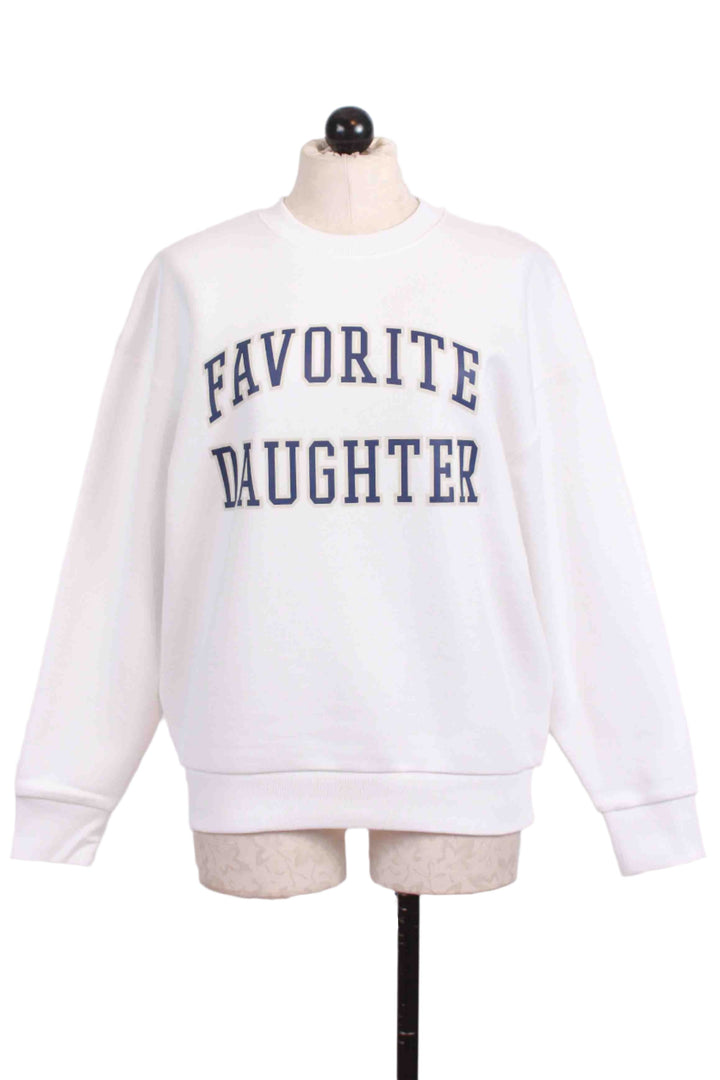 White Collegiate Sweatshirt by Favorite Daughter