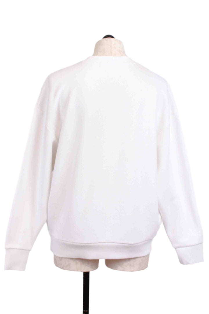 back view of White Collegiate Sweatshirt by Favorite Daughter 