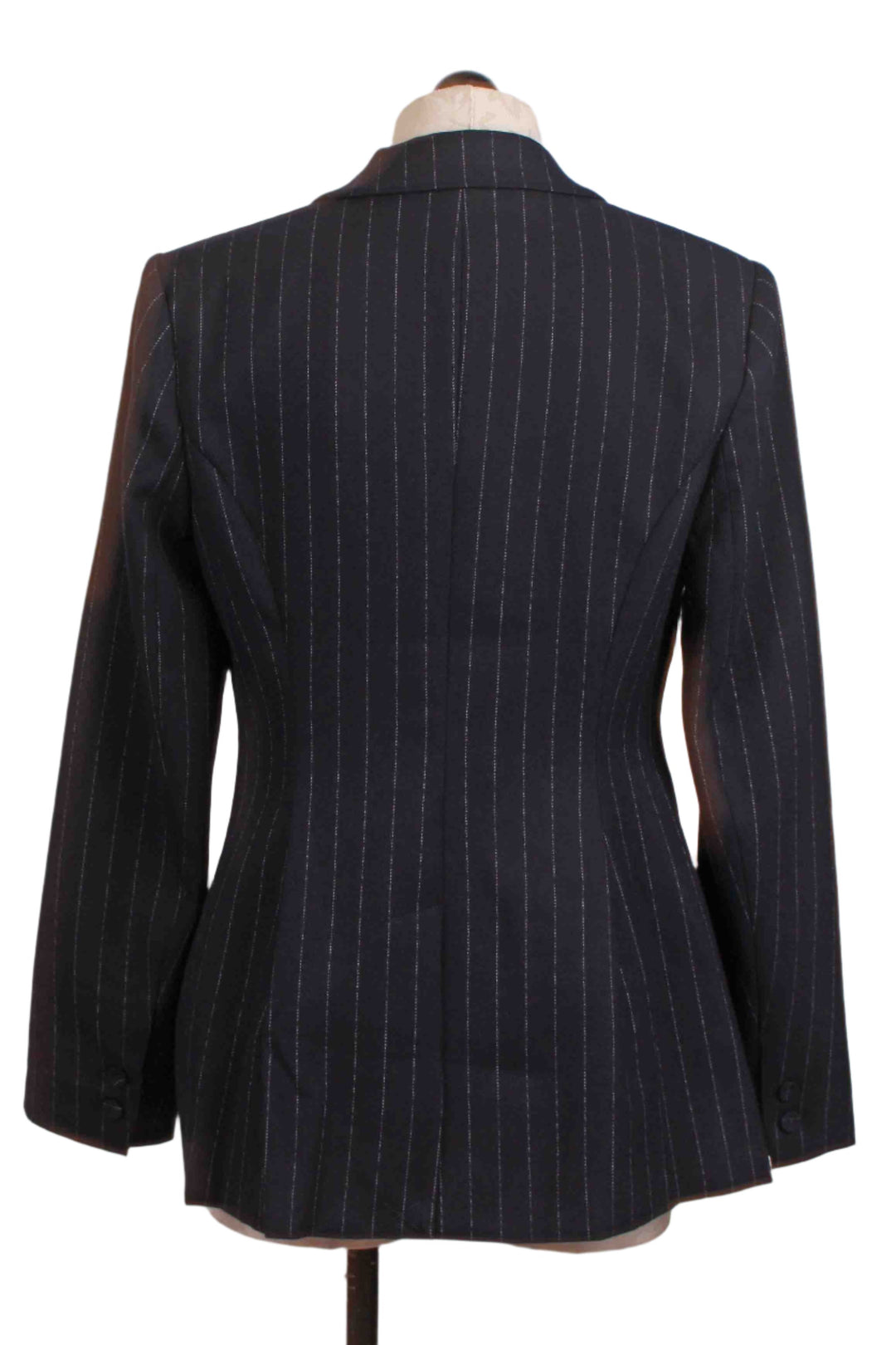 back view of The Favorite Blazer Pinstripe by Favorite Daughter in Navy