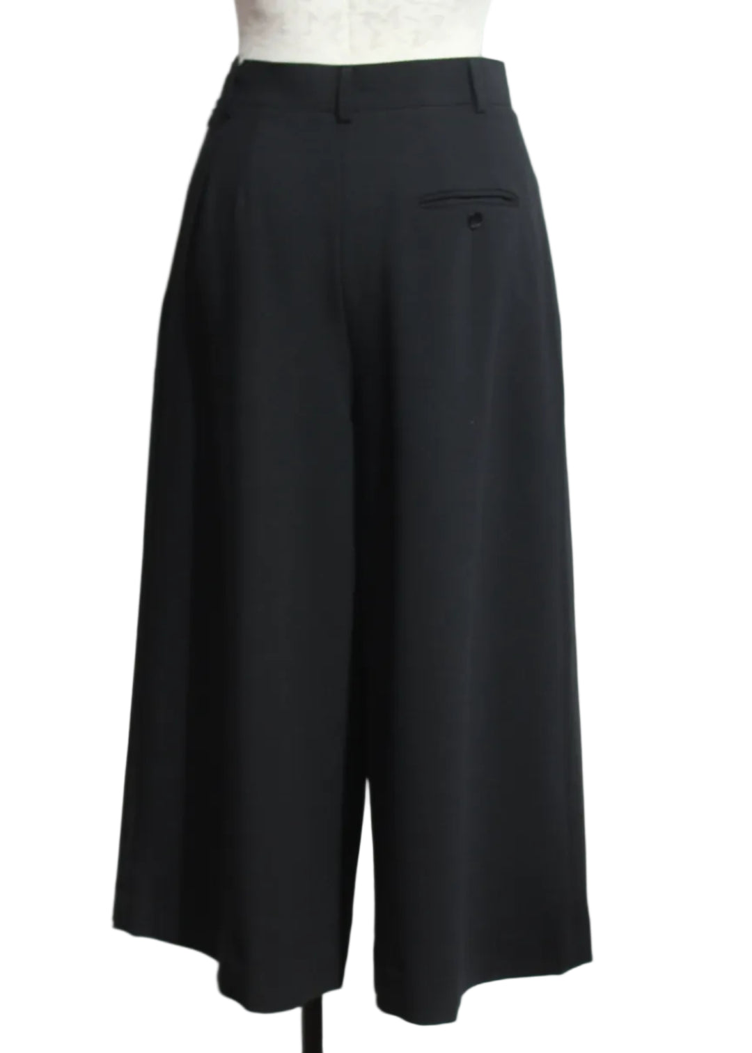 back view of Black Nicole Culotte by Favorite Daughter