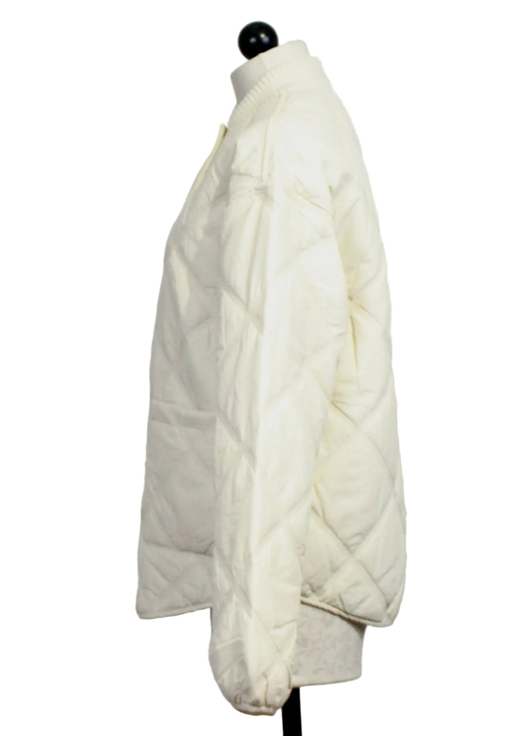 Side view of The Winter White Take A Stroll Jacket by Favorite Daughter