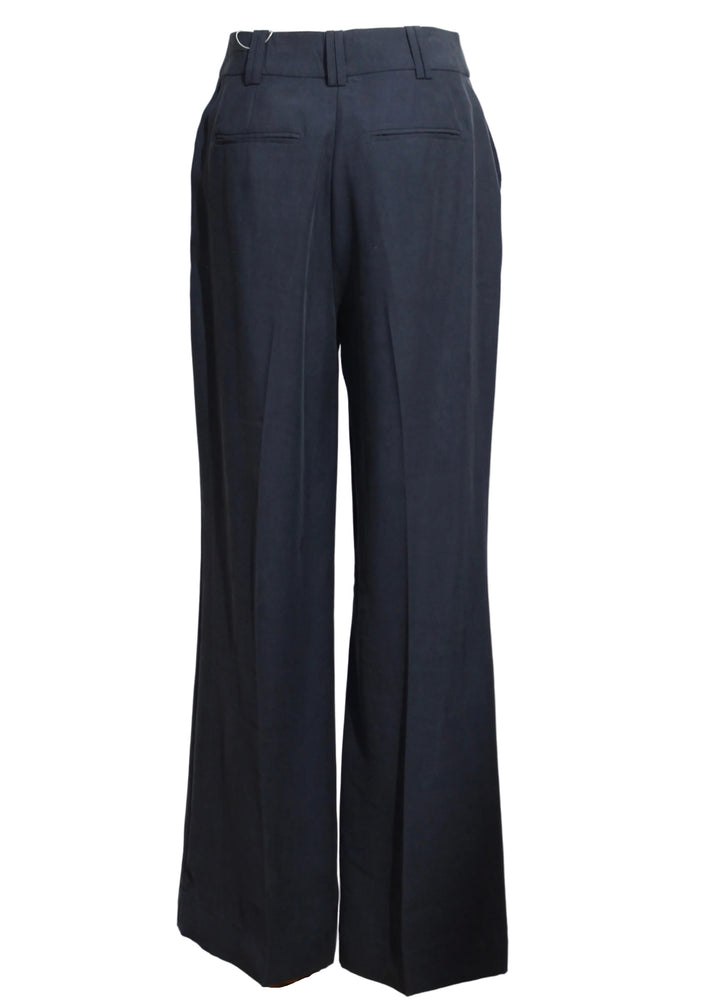back view of The Navy Fine Line Pant by Favorite Daughter 