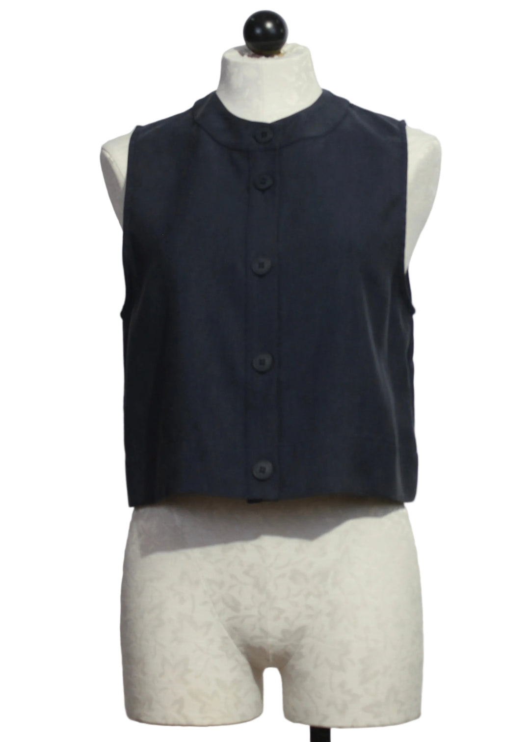 The Sleeveless Navy Fine Line Top by Favorite Daughter 