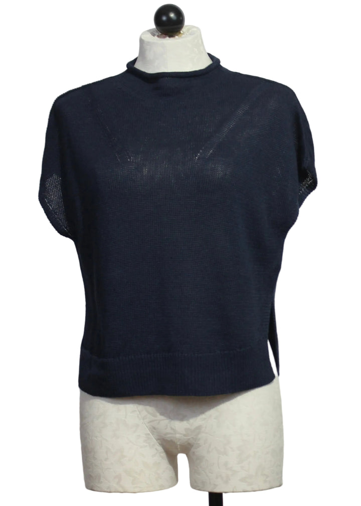 The Navy Linen Stevie Sweater by Favorite Daughter