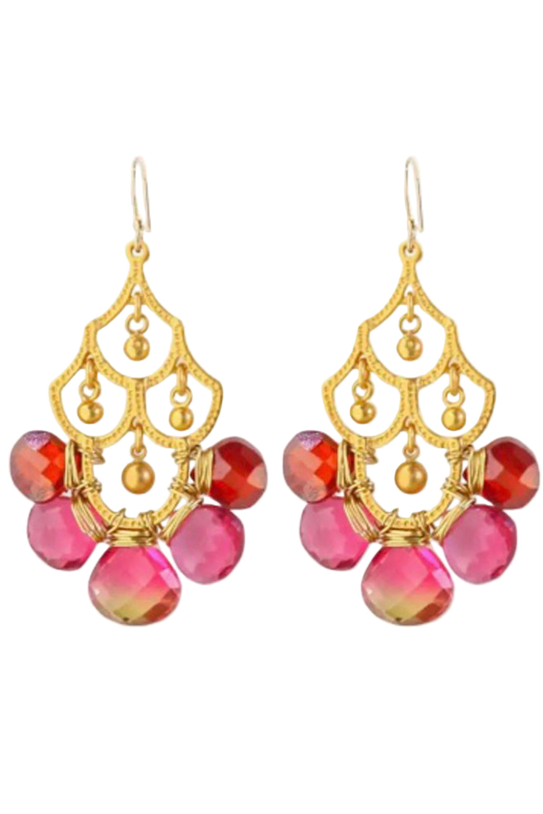 Frances Gold Dangle Earrings by Catherine Page
