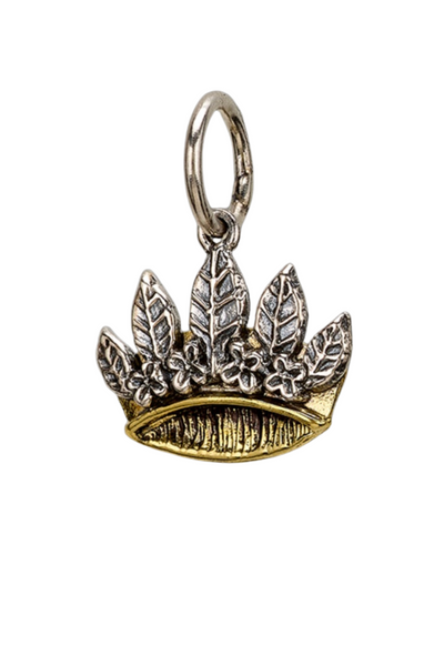 Brass and Sterling Silver Gaia Crown Charm by Waxing Poetic