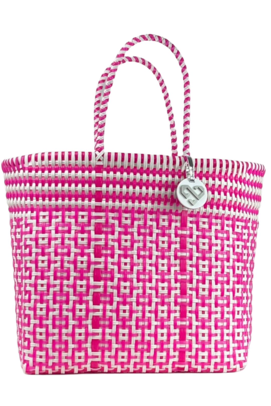 Pink/White GELPWOR Gelato Large PW Tote Bag by My Maria Victoria