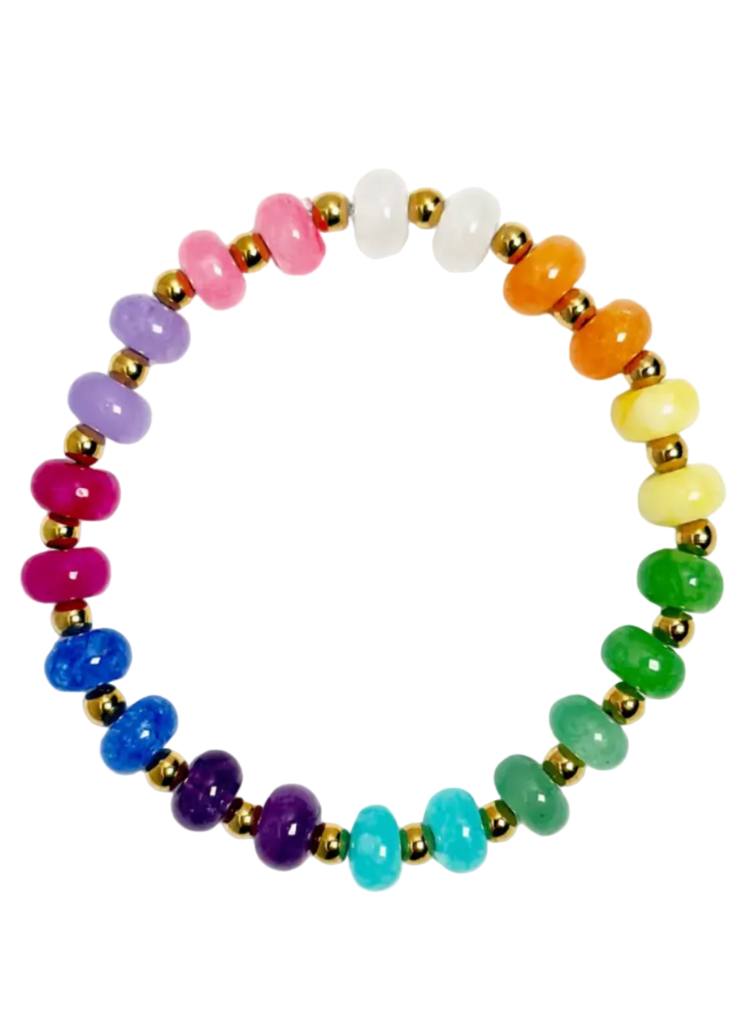  Colorful Gemstone Candy Waterproof Bracelet by Savvy Bling 
