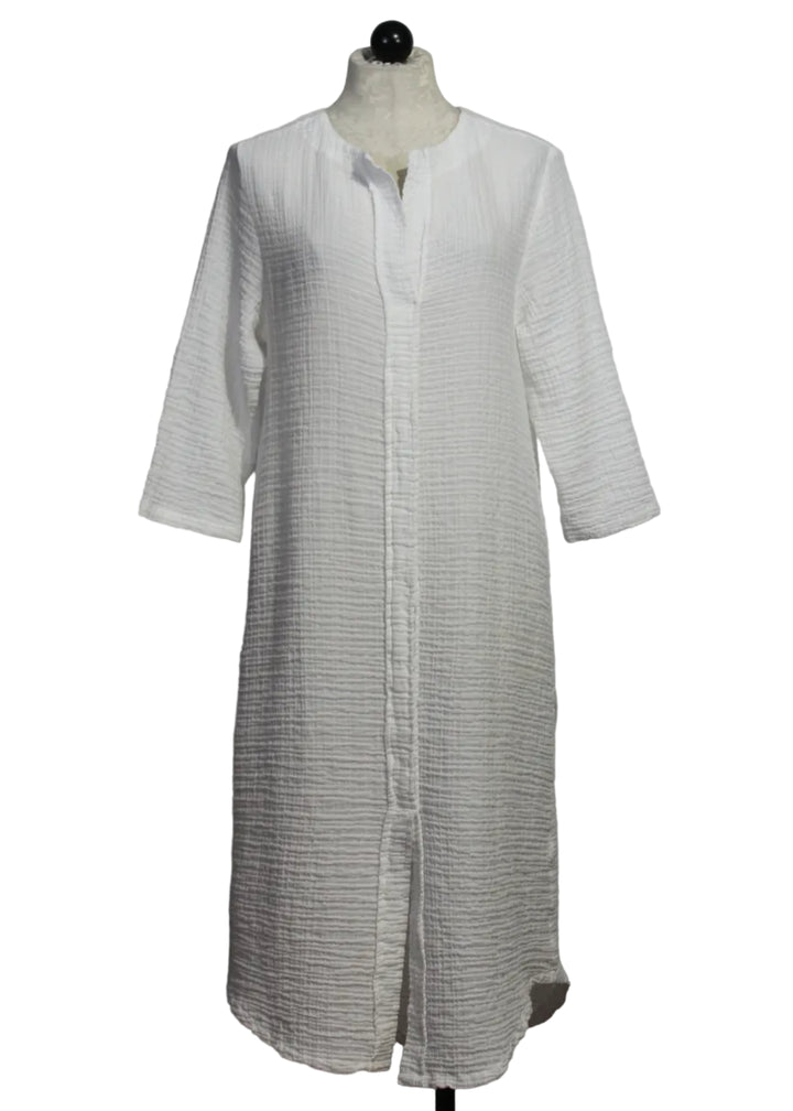 White textured Hallie Dress by Kozan