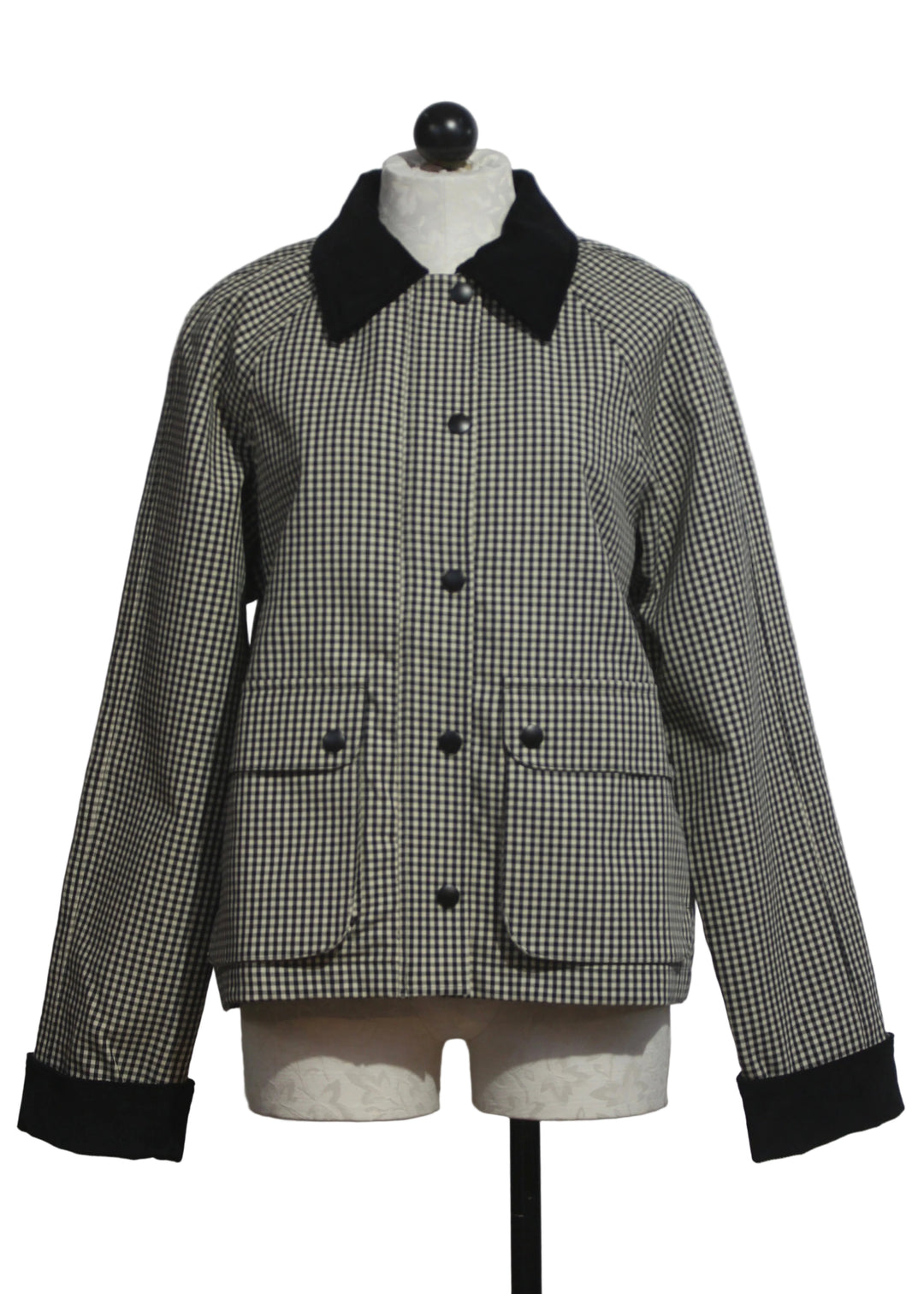 Black Check Heritage Jacket by Good American