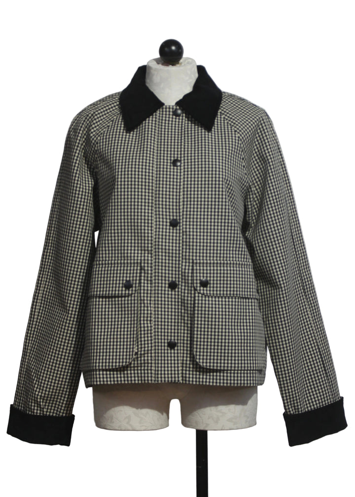 Black Check Heritage Jacket by Good American