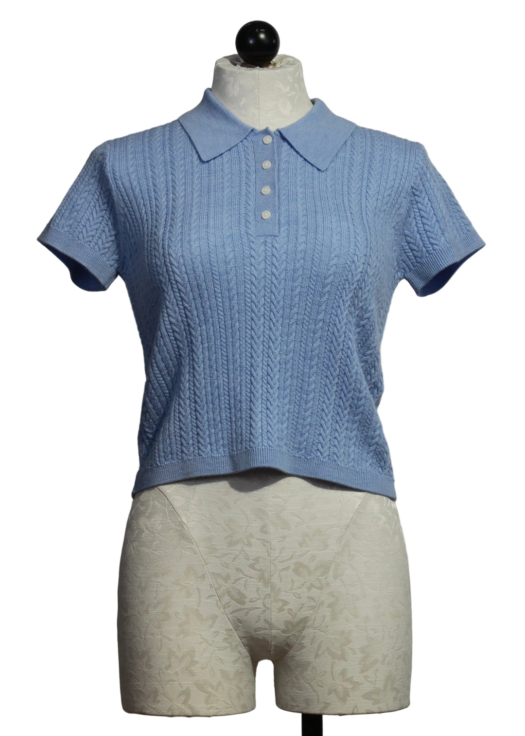 The Micro Cable Polo by Good American in Sky
