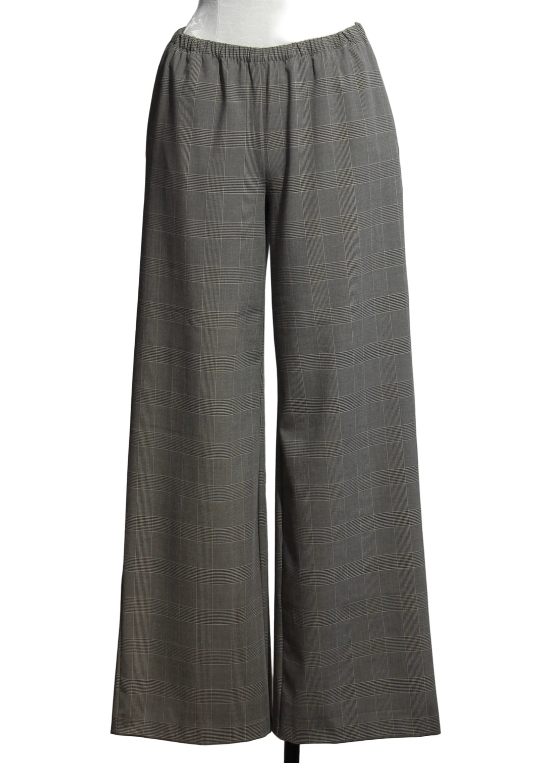 The Pull-On Trouser by Good American in the Mini Plaid 
