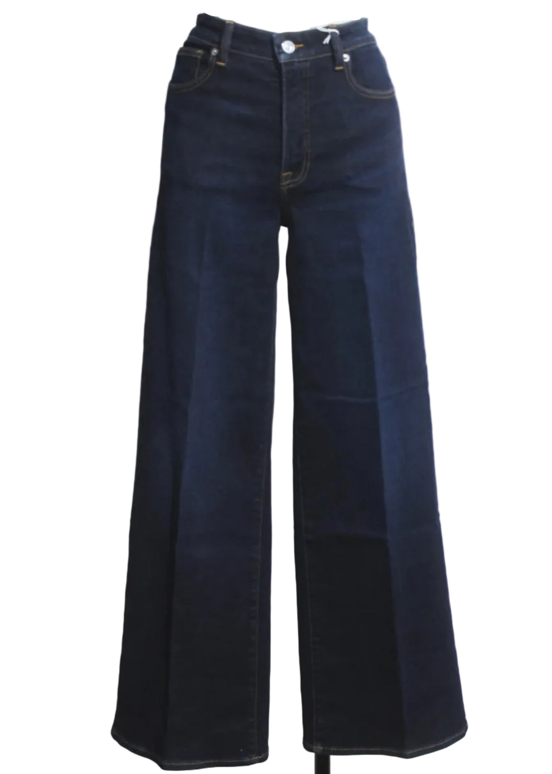 The Good Waist Palazzo Ankle Jeans by Good American in the Rinse Wash