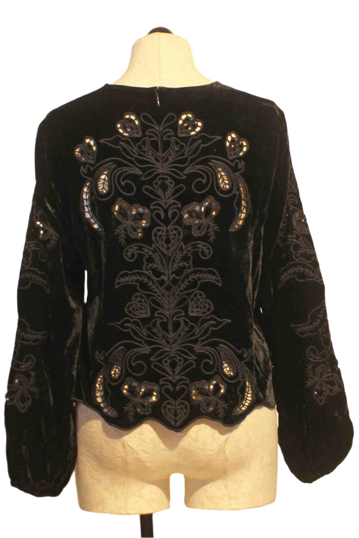 back view of Gabriela Velvet Blouse by Johnny Was