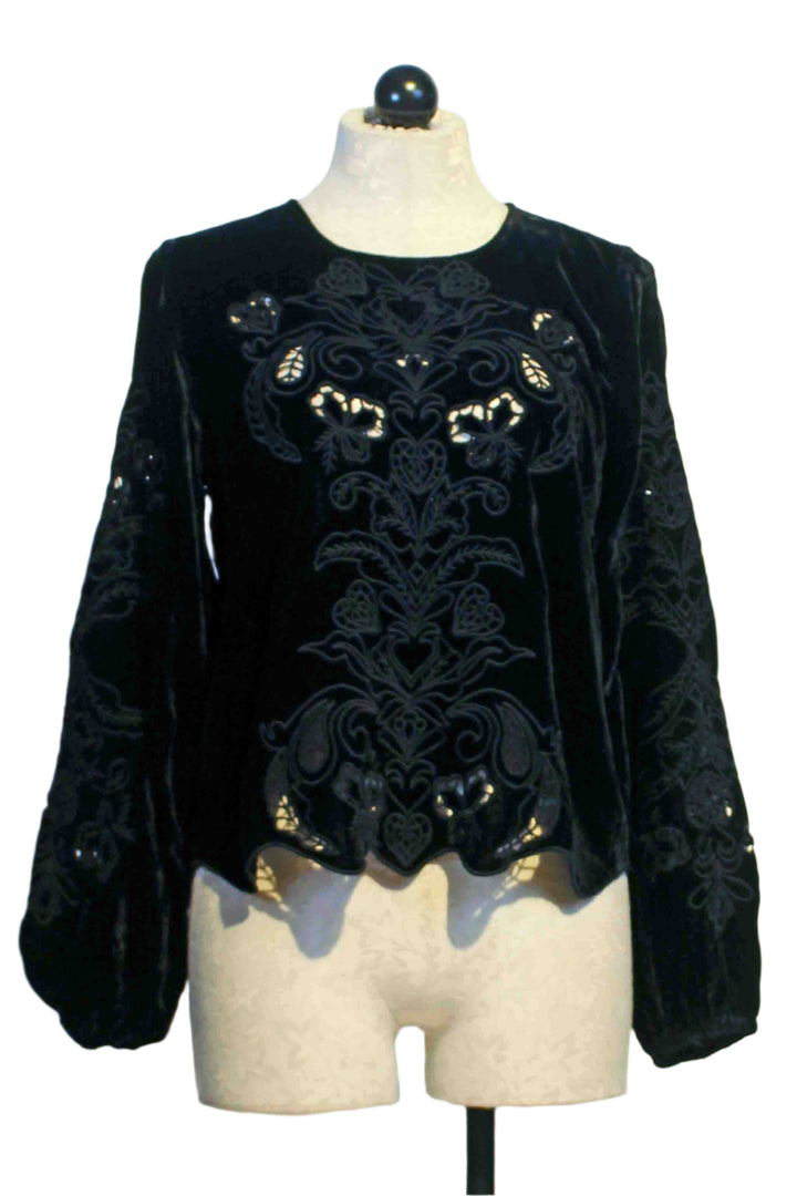 Gabriela Velvet Blouse by Johnny Was