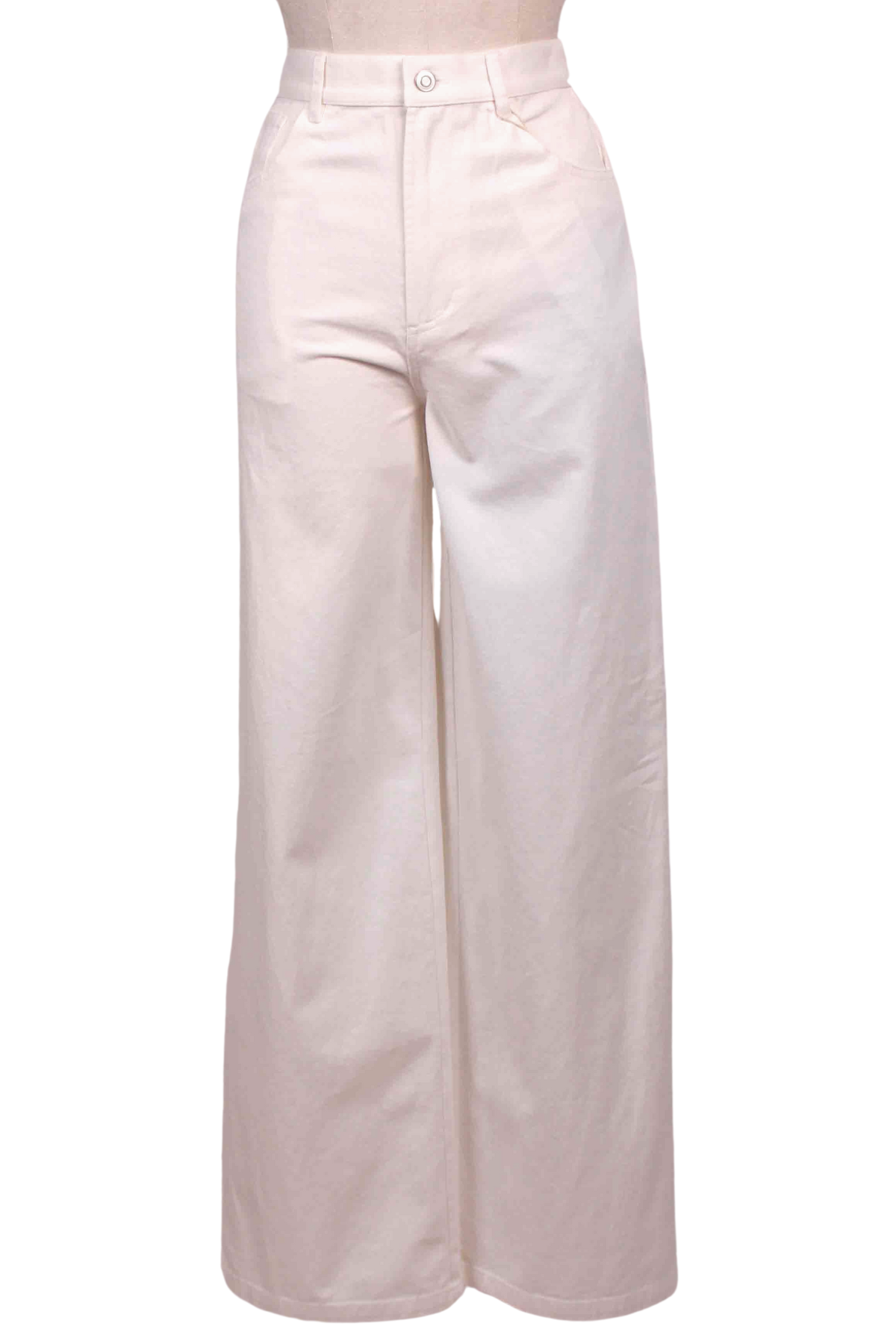 Off White Galerie Wide Leg Twill Pant by Rue Sophie 