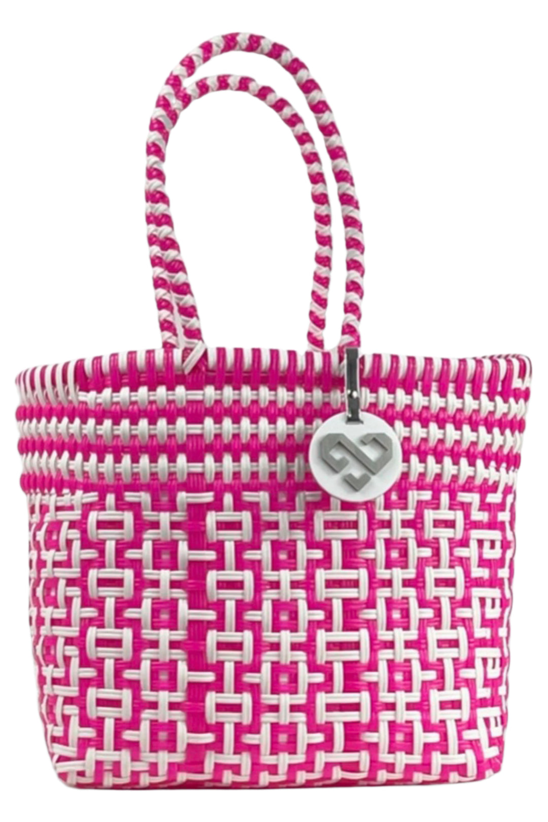 Pink and White  mini GELPWWMO GELATO Tote Bag by My Maria Victoria