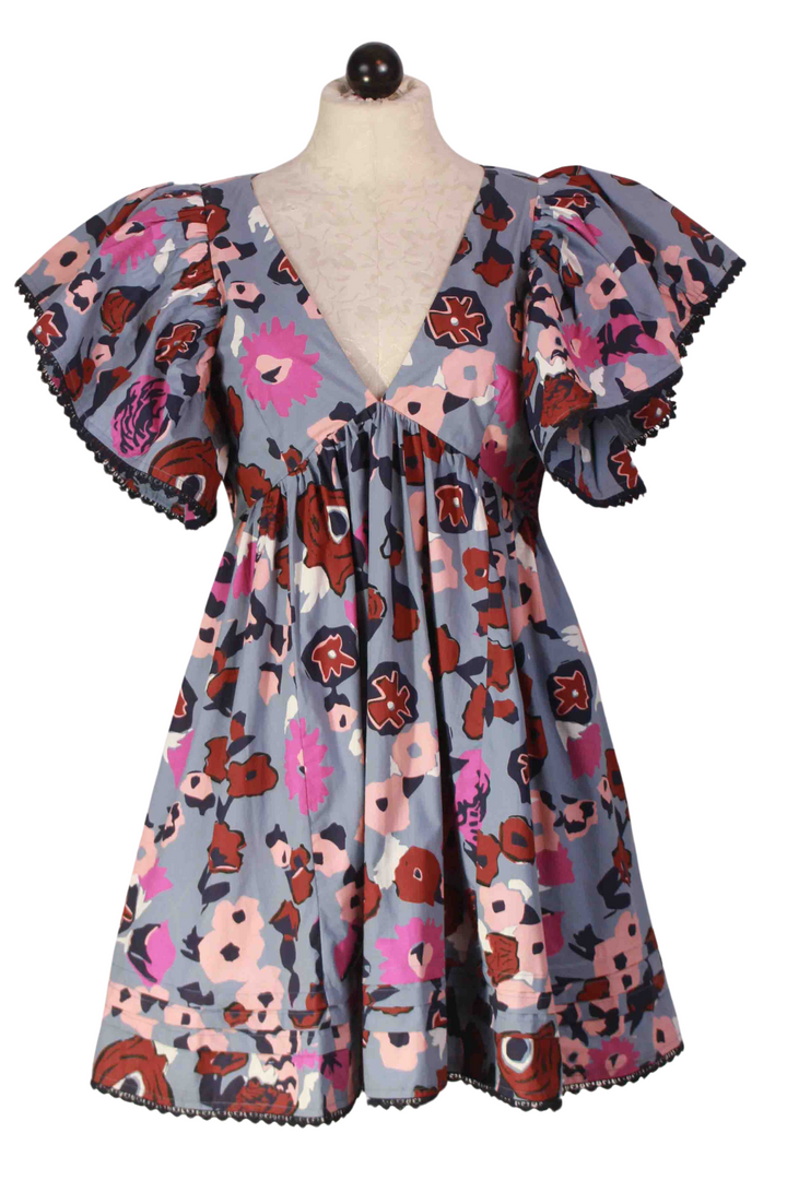 Waterlily print Georgianna Mini Dress by Cleobella