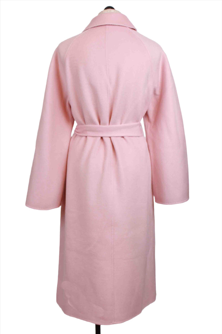 back view of Powder Pink Greyson Wool Coat by Generation Love