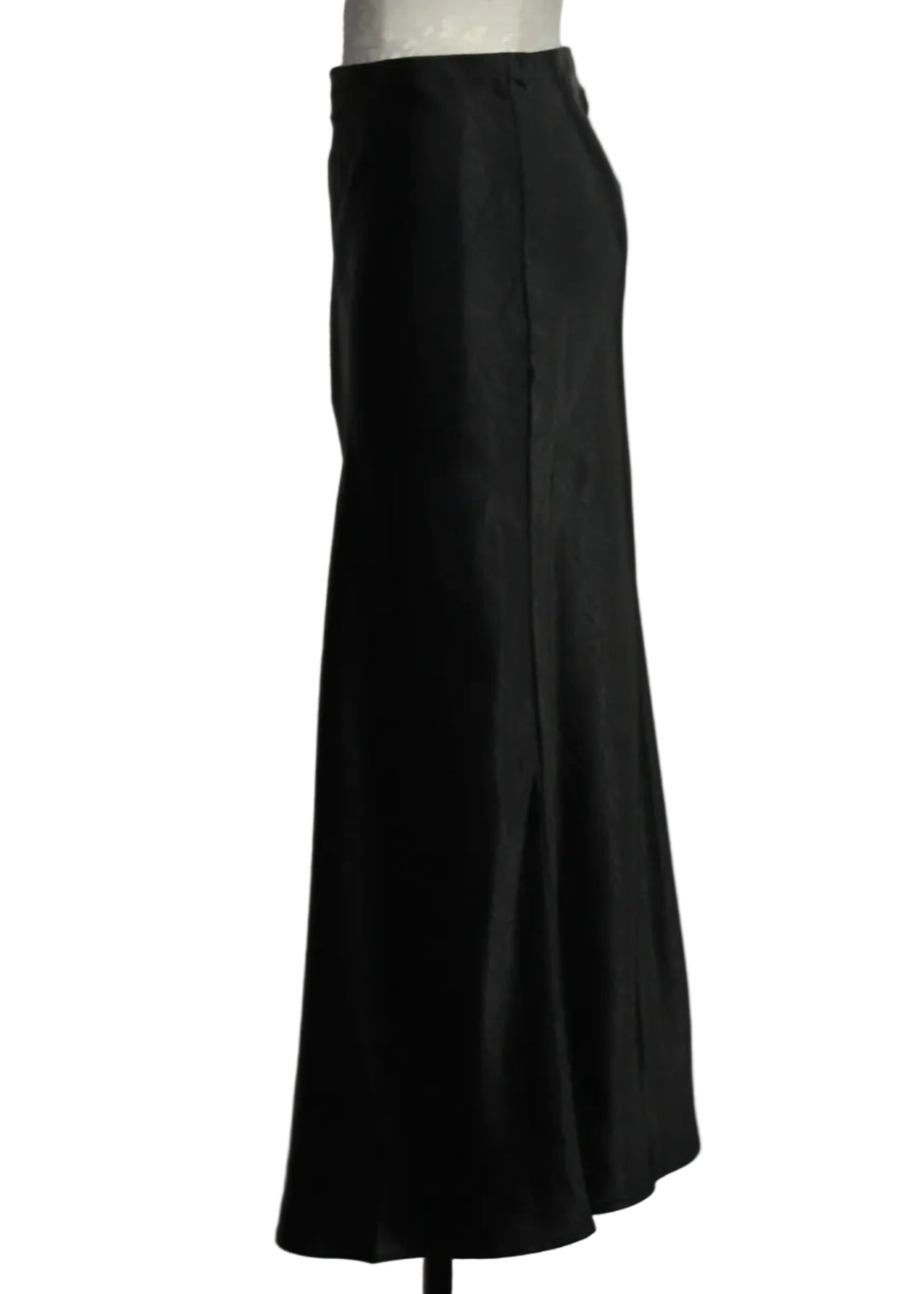 side view of the Black Ari Midi Skirt by Melissa Nepton