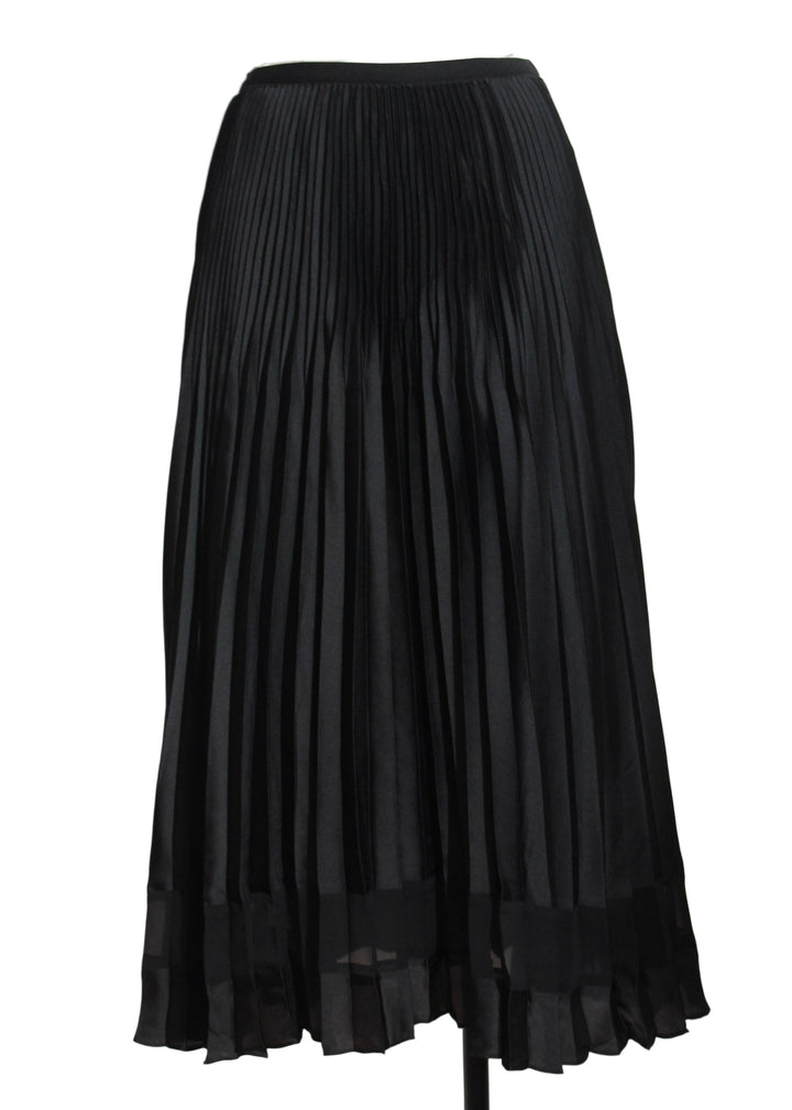 Black pleated draped Claudia Skirt by Cartolina