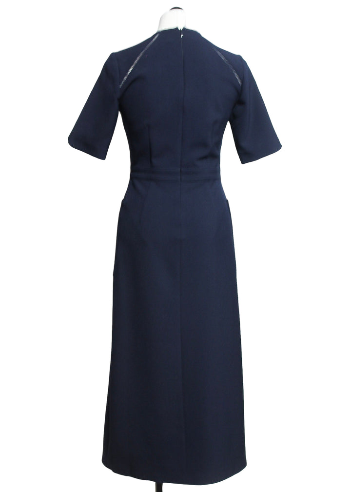 back view of Dark Navy Bobbi Dress by Cartolina
