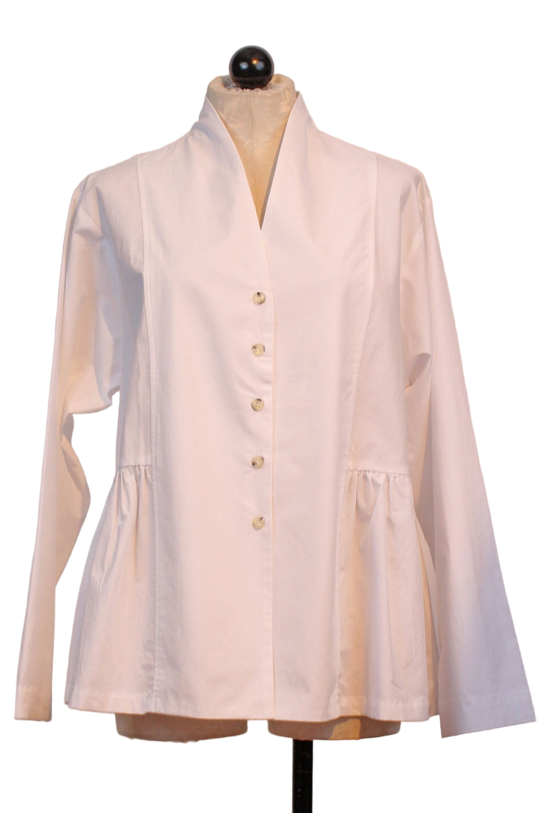 White Peplum Blouse by Alembika