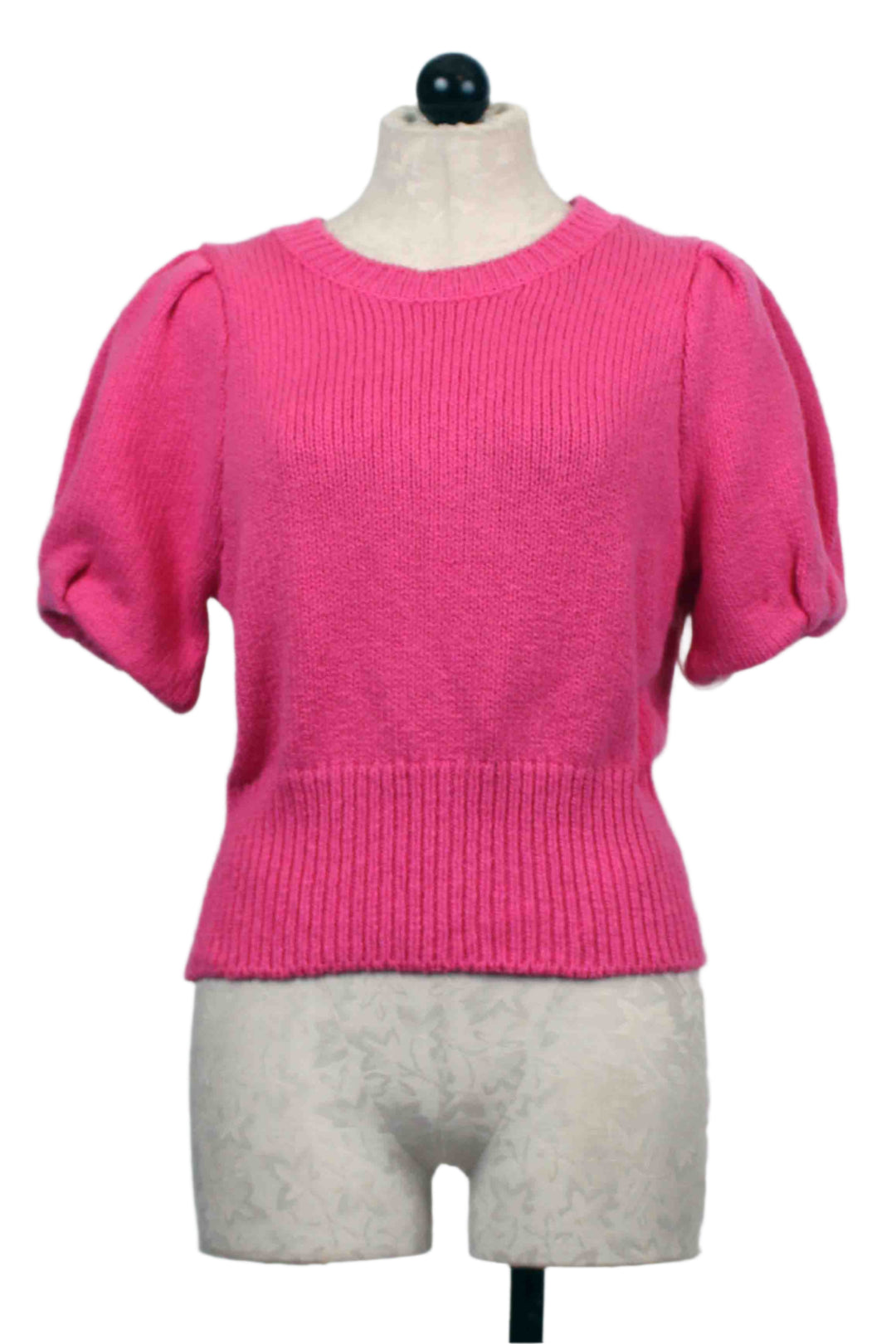 Pink Harvey Pleated Sleeve Sweater by Fifteen Twenty