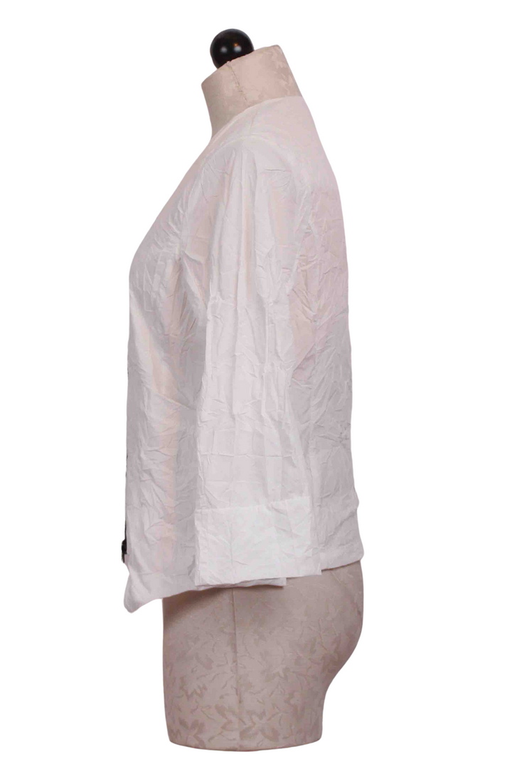 side view of White Crush Arturo Jacket by Kozan