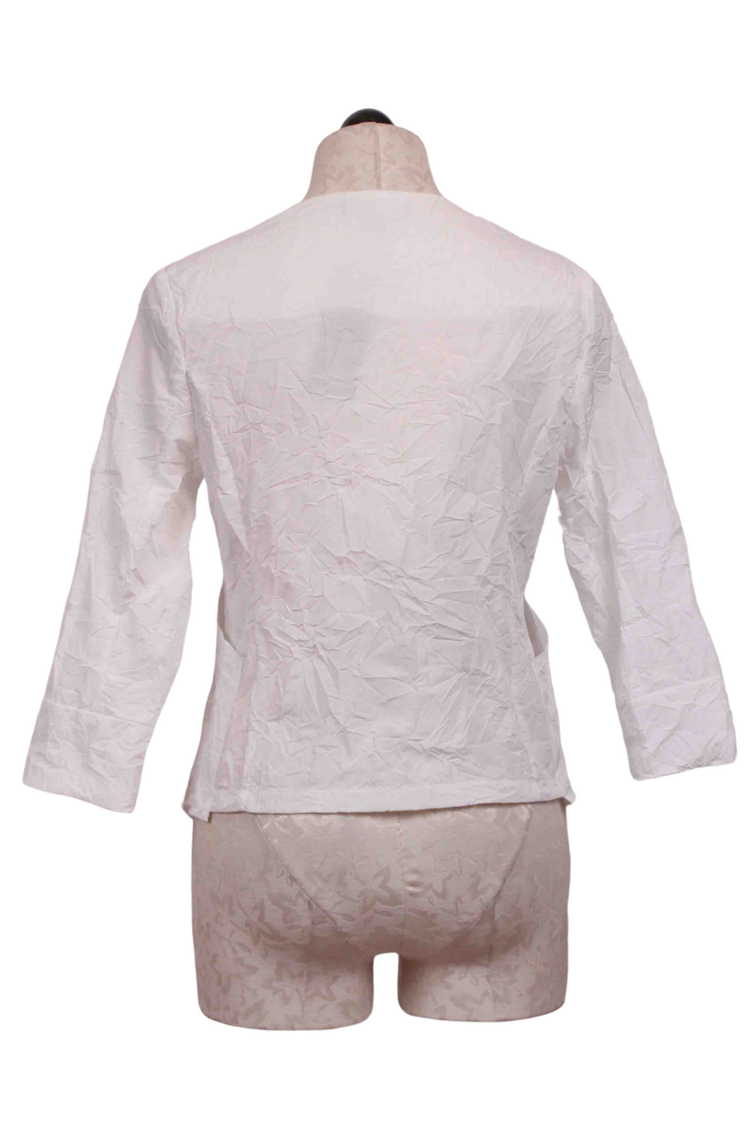 back view of White Crush Arturo Jacket by Kozan