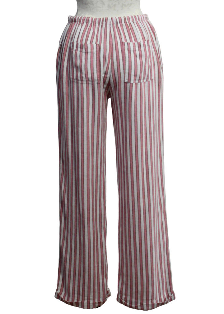 back view of The Pierre Pant by Velvet Heart in the Pink Cacti Stripe color